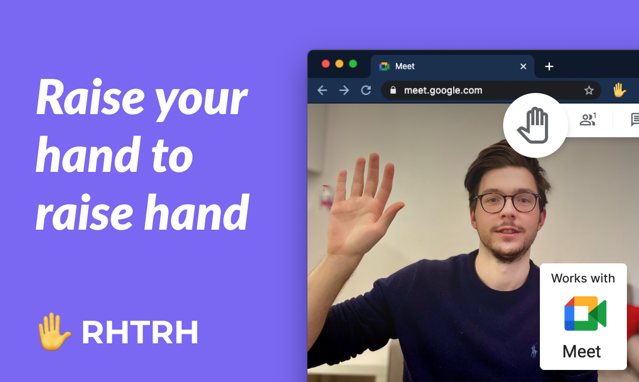 raise your hand in real life to raise your hand on meet