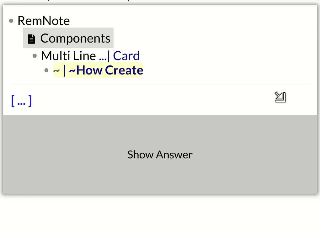 then, remnote turns each of these simple pieces of content into