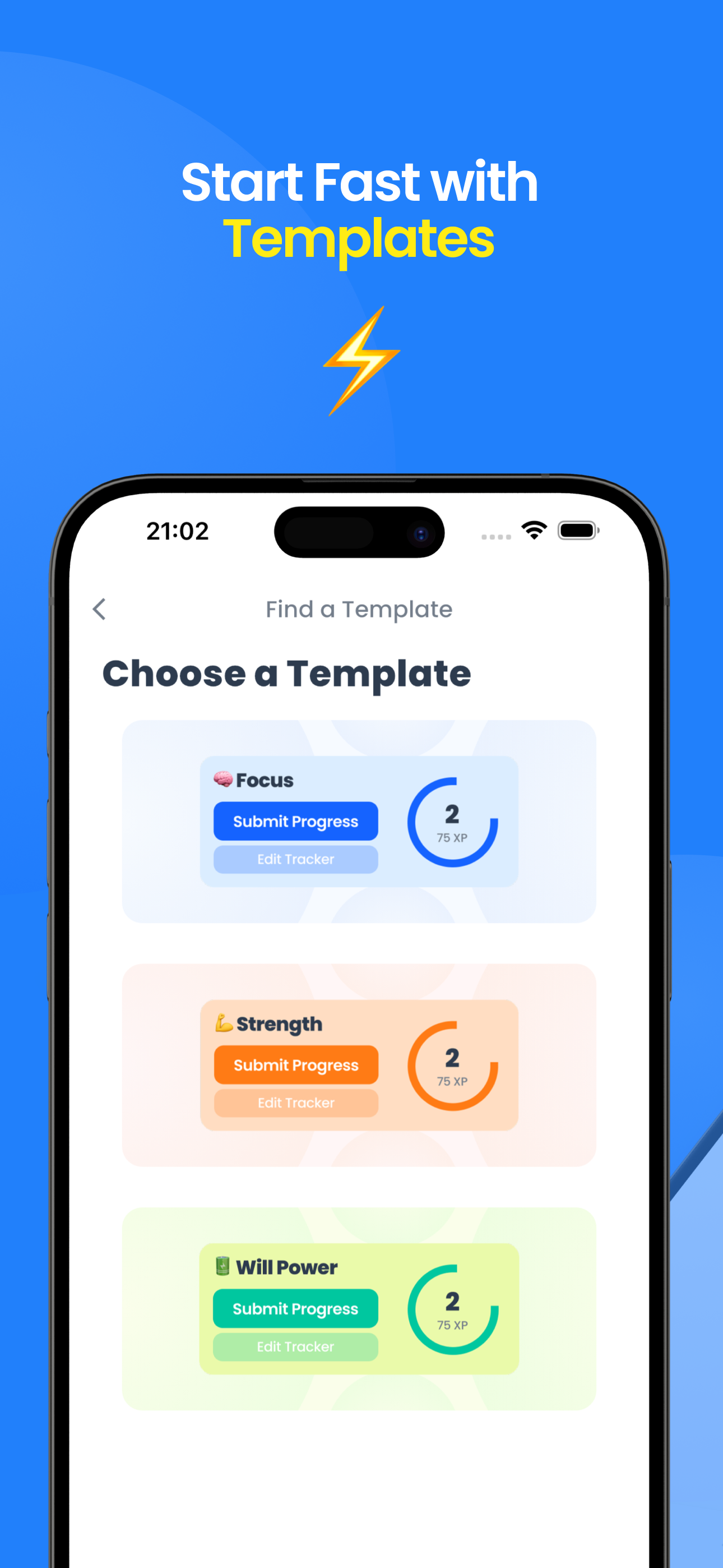 Xperform - El rastreador de propósito y habilidad: hábitos de crecimiento, crecimiento de la pista media 6