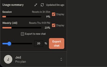 Claude Usage Tracker & Chat Exporter gallery image