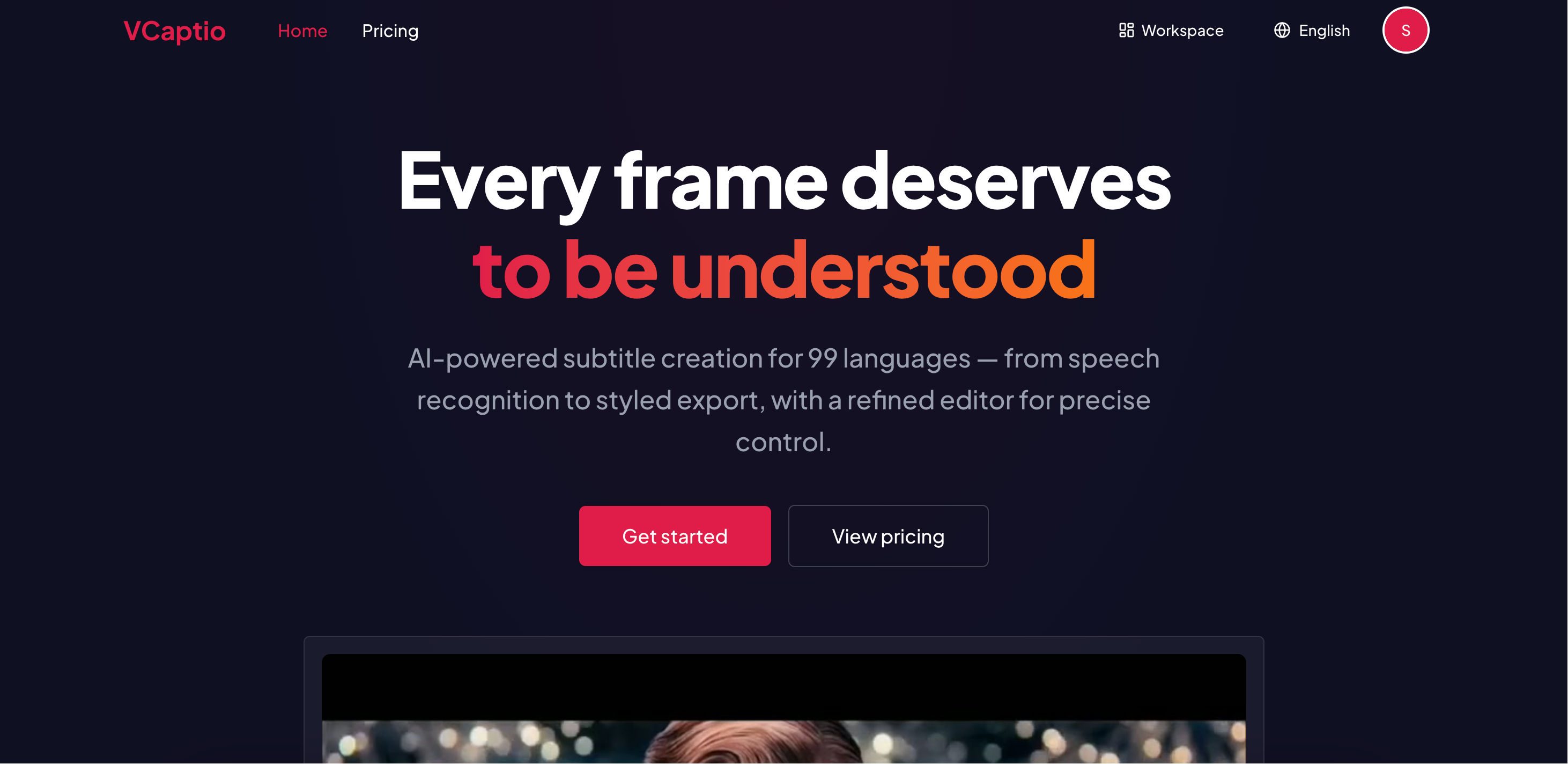 VCaptio - Main product screenshot demonstrating key features and user interface