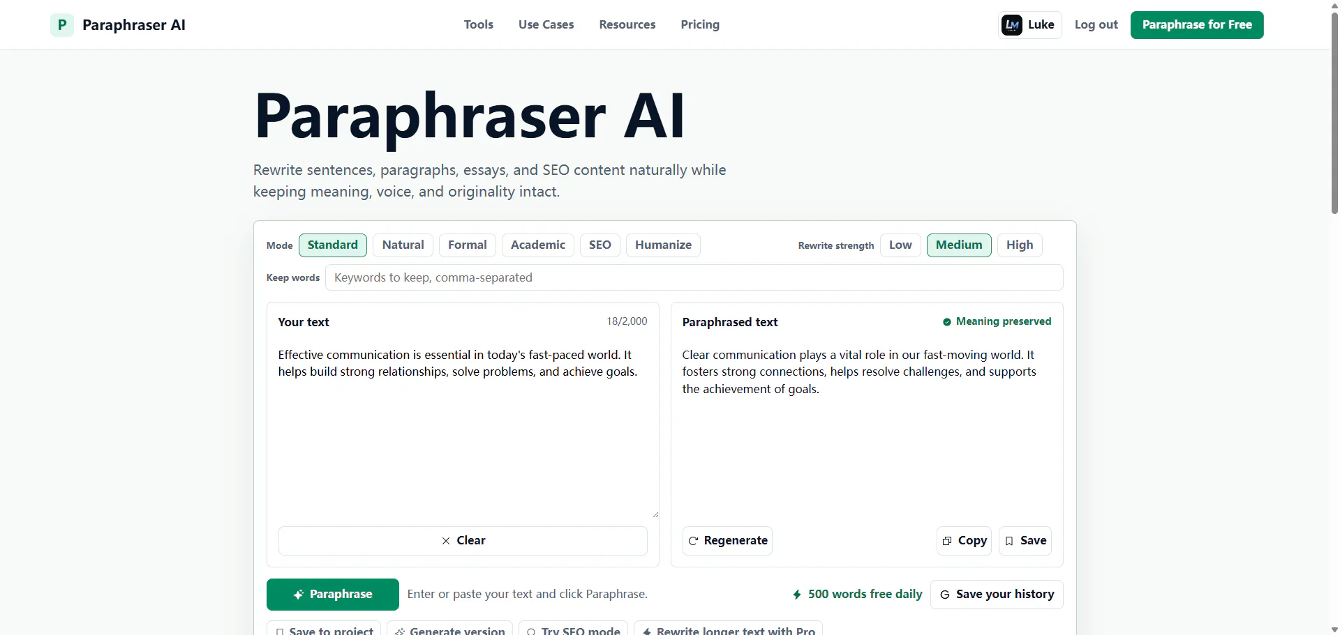 Paraphraser AI gallery image
