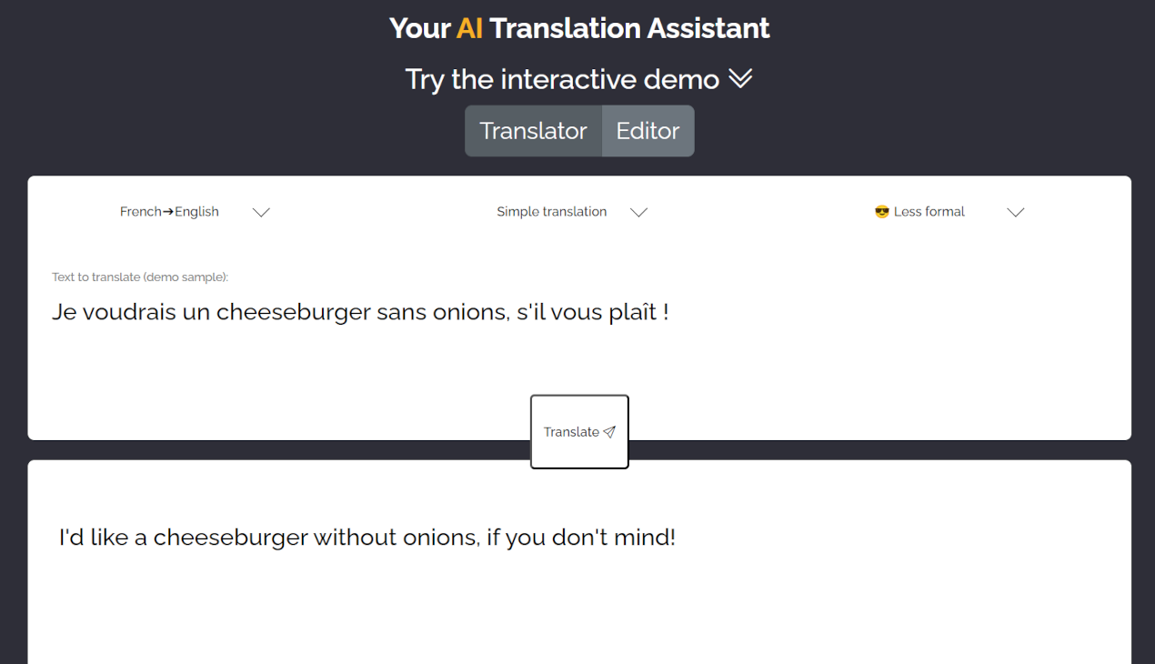 startuptile slAItor-Your AI translation assistant