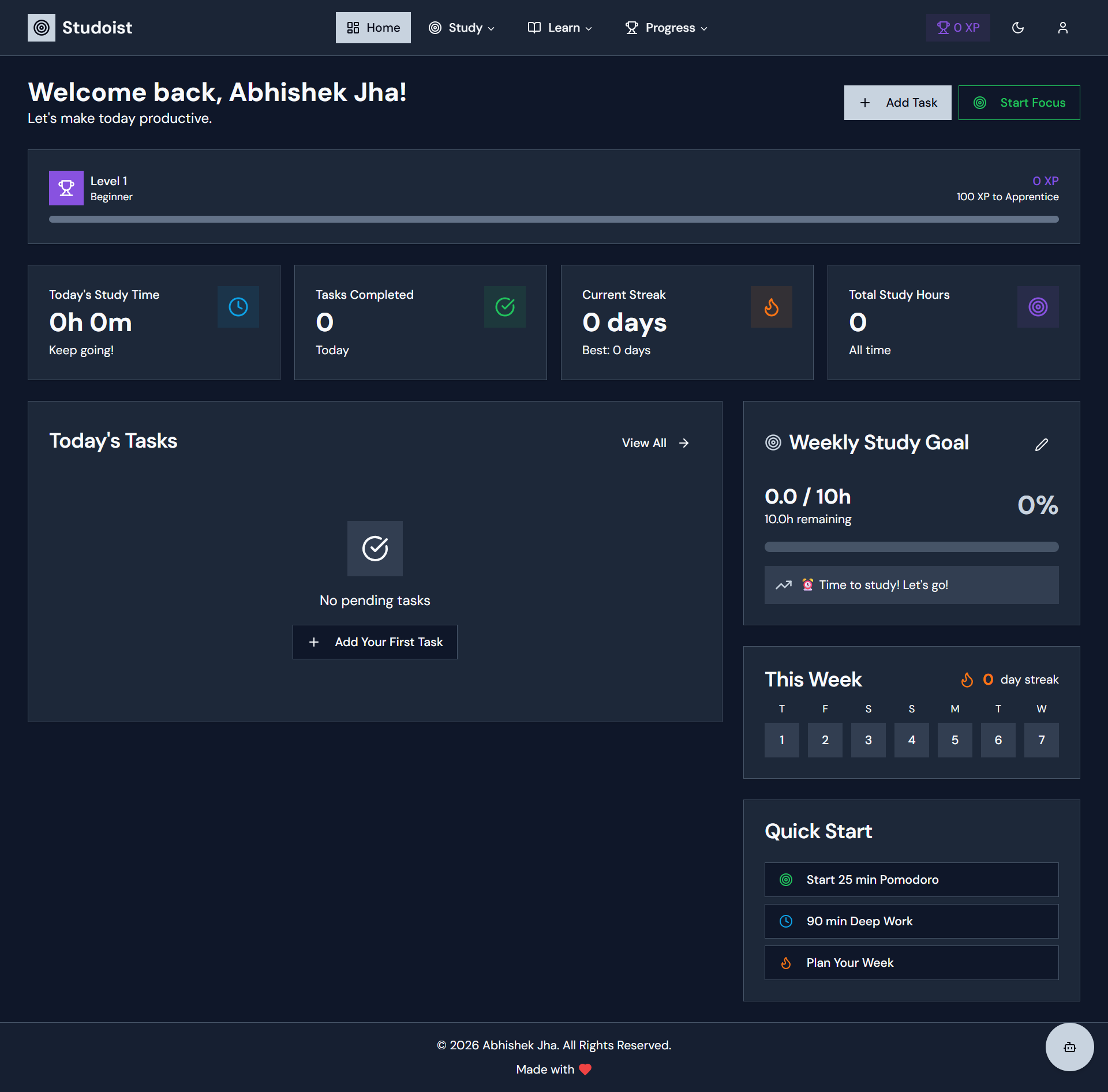 Studoist - Main product screenshot demonstrating key features and user interface