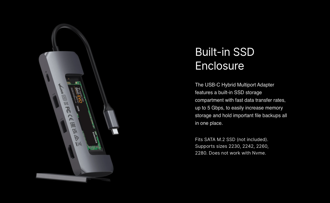 USB-C Multiport adaptor + SSD storage gallery image