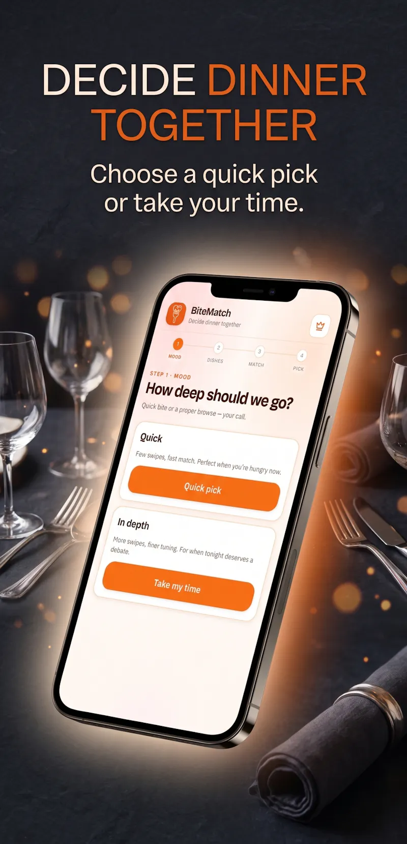 BiteMatch: Dinner Decision screenshot 1