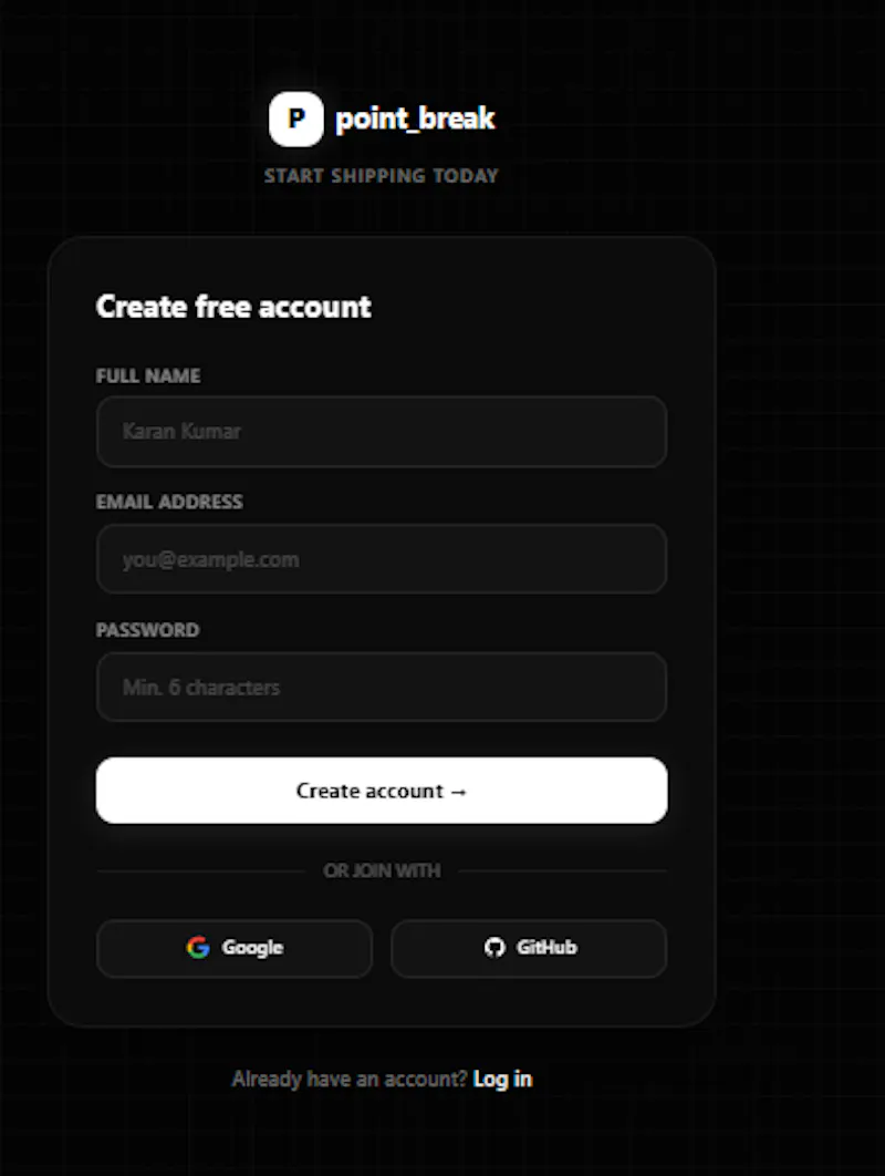 Point_break — Next.js SaaS Starter Kit screenshot 3
