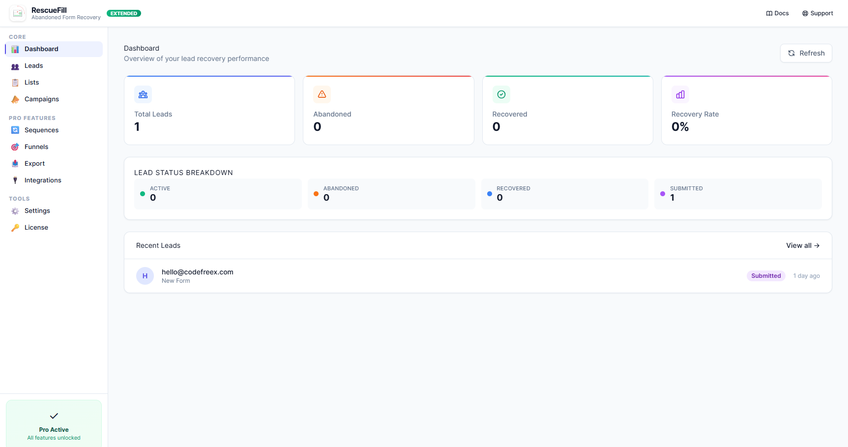 RescueFill – Recover Leads Instantly gallery image