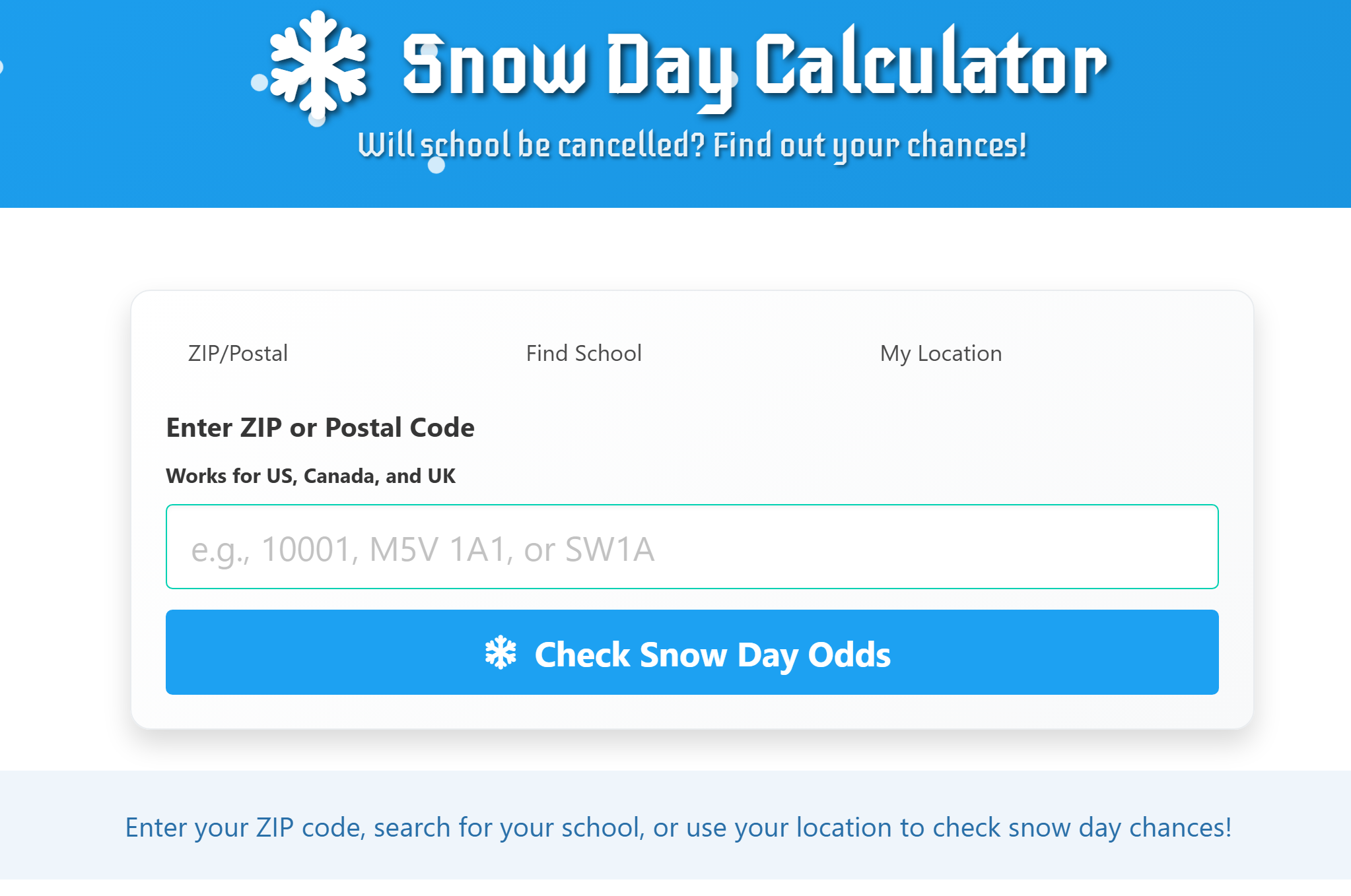 Snow Day Calculator gallery image
