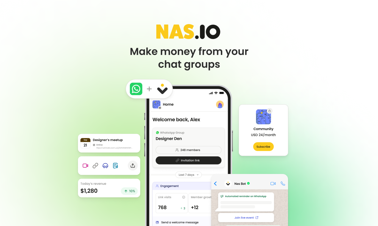 Nas.io for WhatsApp groups