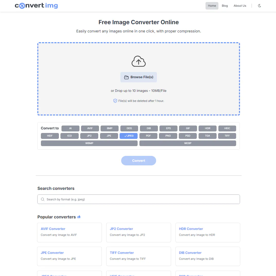 ConvertImg - Free Image Converter