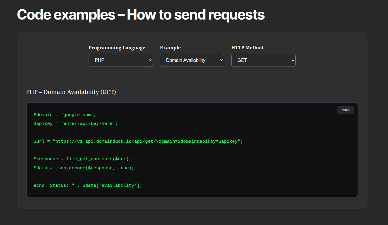 Domainduck - Screenshot 3 showing product features and functionality