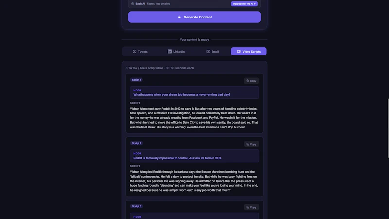 AI Content Repurposer screenshot 3