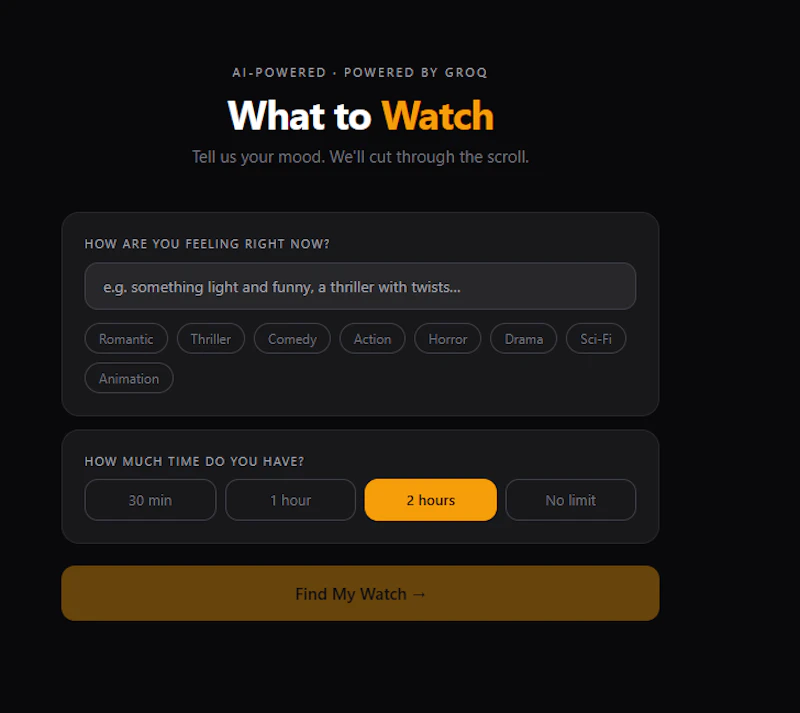 What to Watch AI screenshot 1