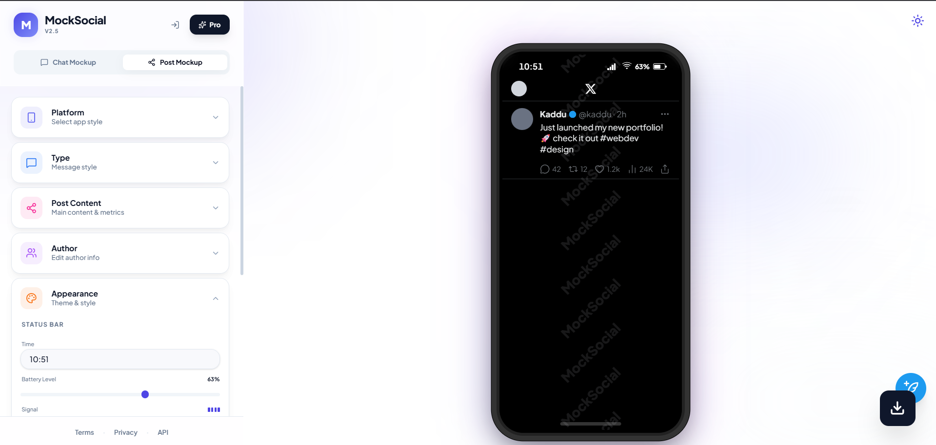 MockSocial - Main product screenshot demonstrating key features and user interface