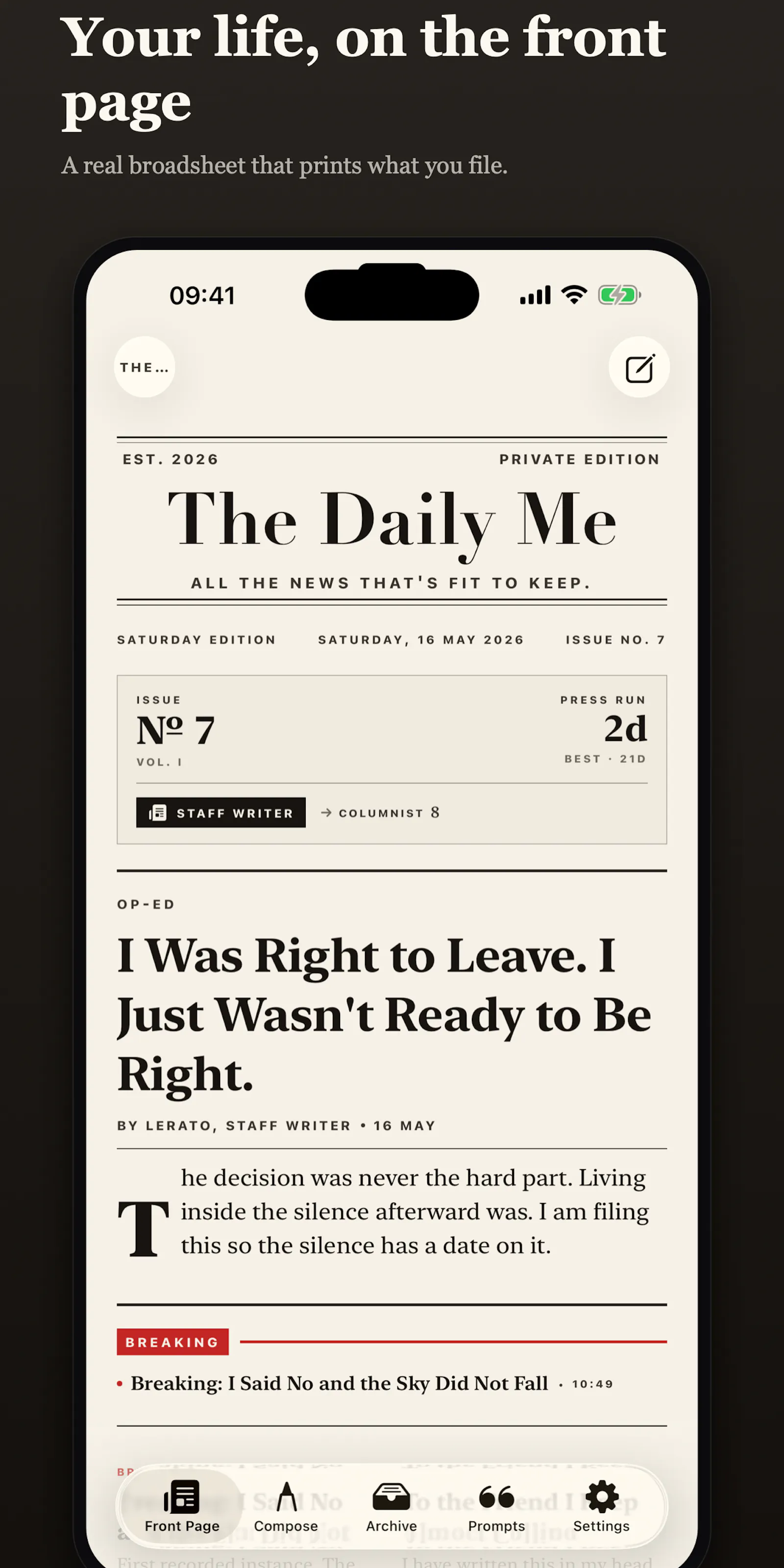 The Daily Me screenshot 1
