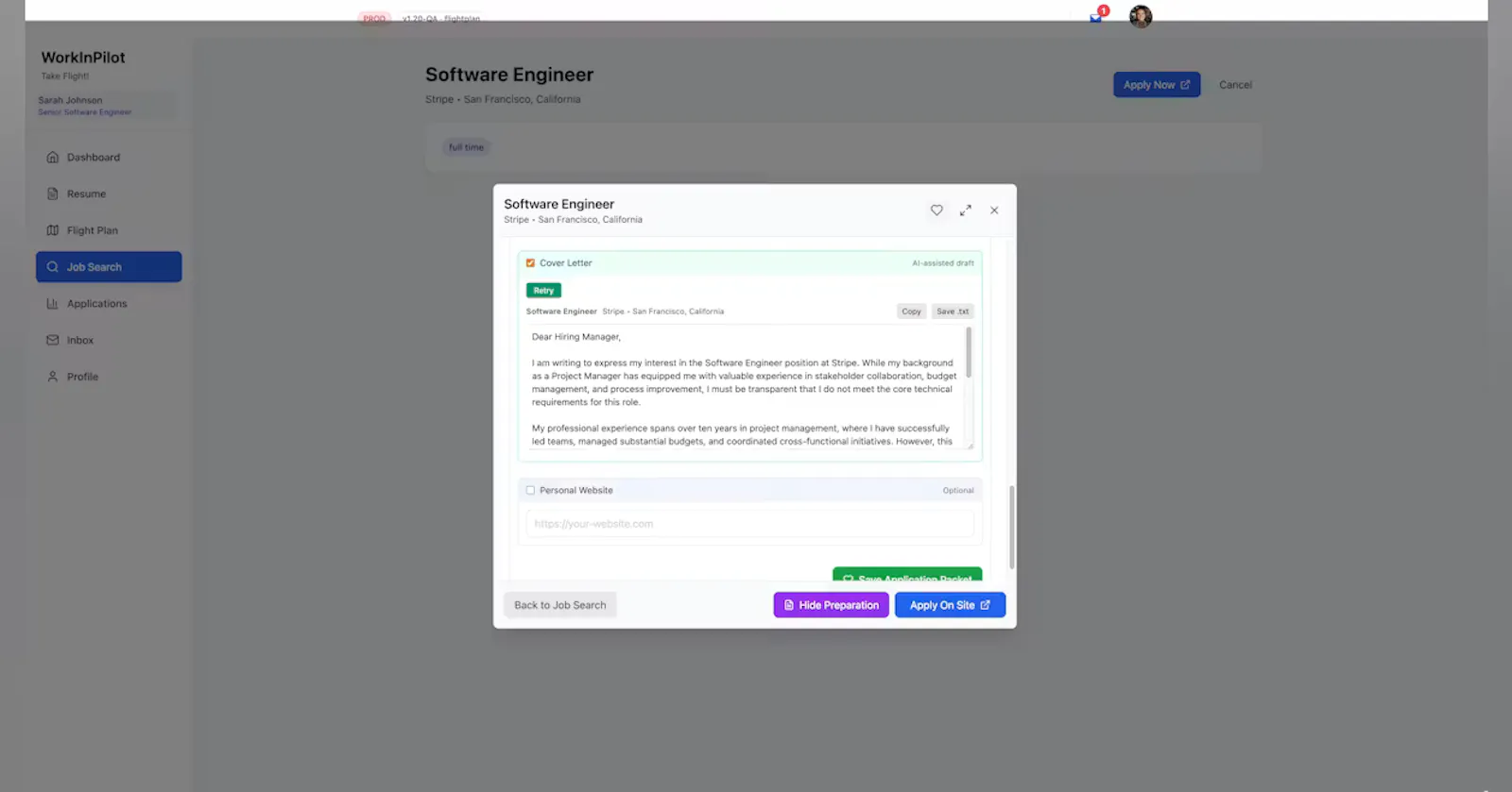 WorkInPilot screenshot 10