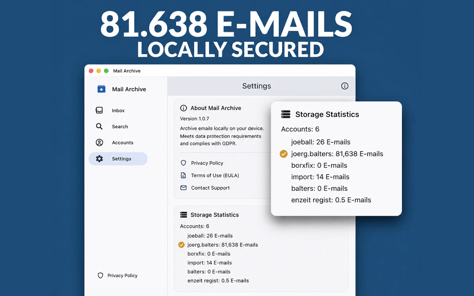 Mail Archive screenshot 3