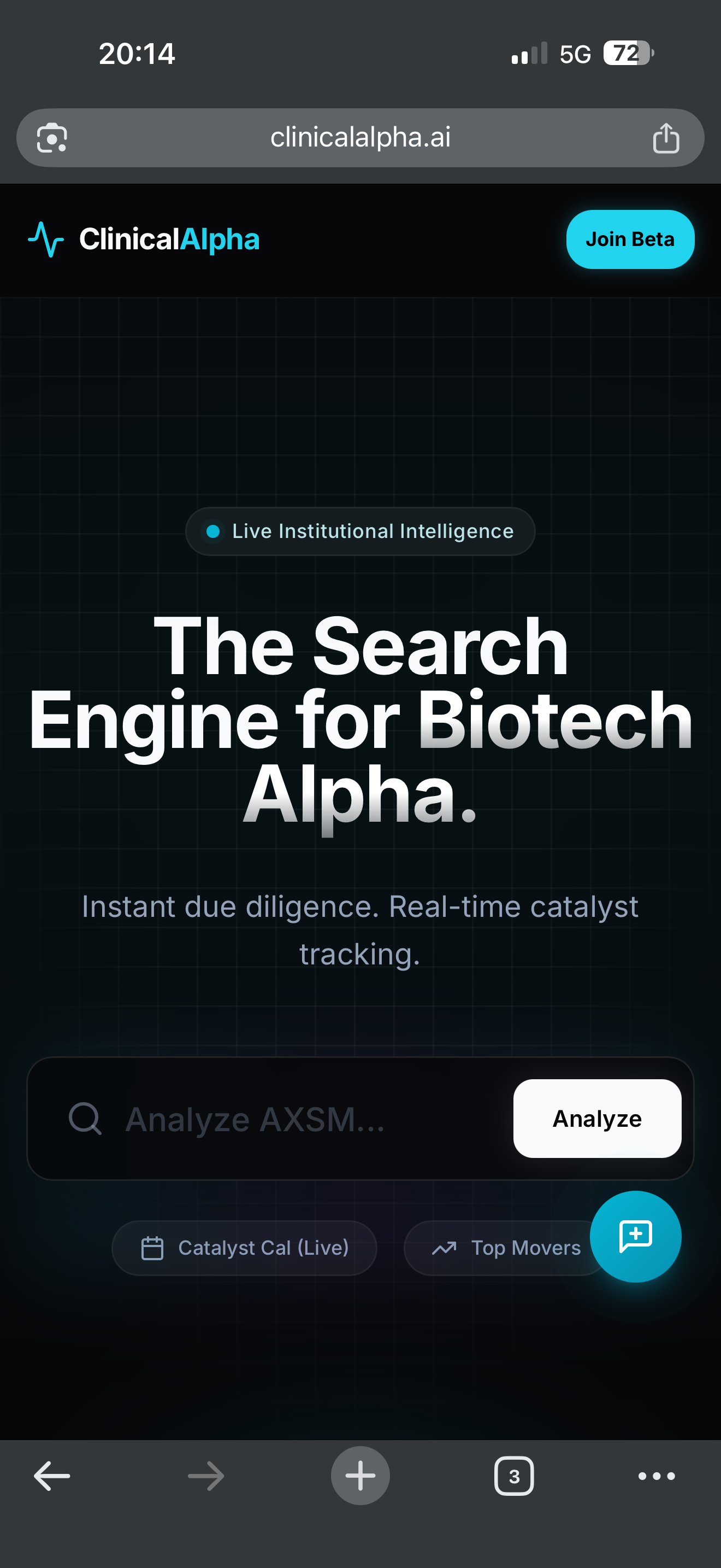 Clinical Alpha - Main product screenshot demonstrating key features and user interface