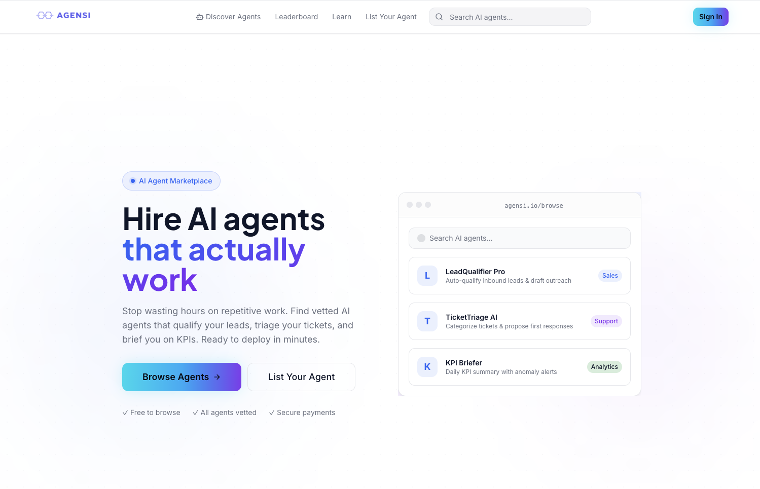 Agensi.io - Main product screenshot demonstrating key features and user interface