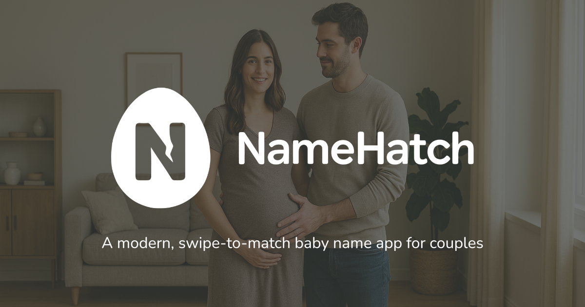 NameHatch™ – Baby Name Swipe App - Main product screenshot demonstrating key features and user interface