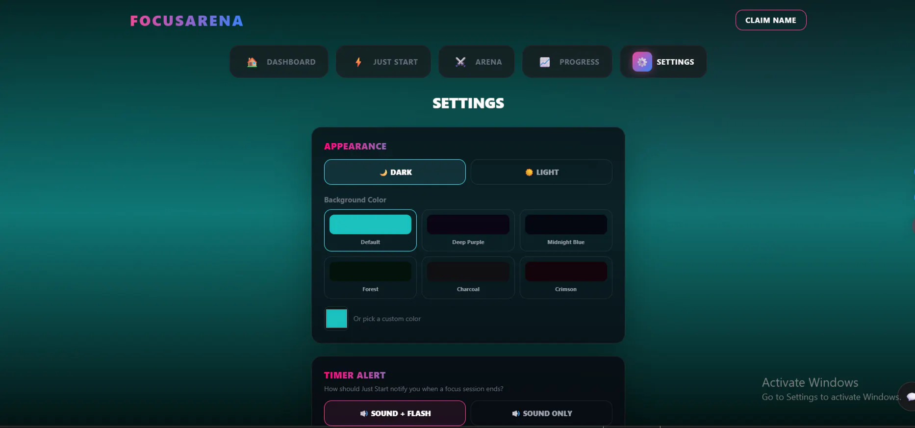 FocusArena Web App gallery image