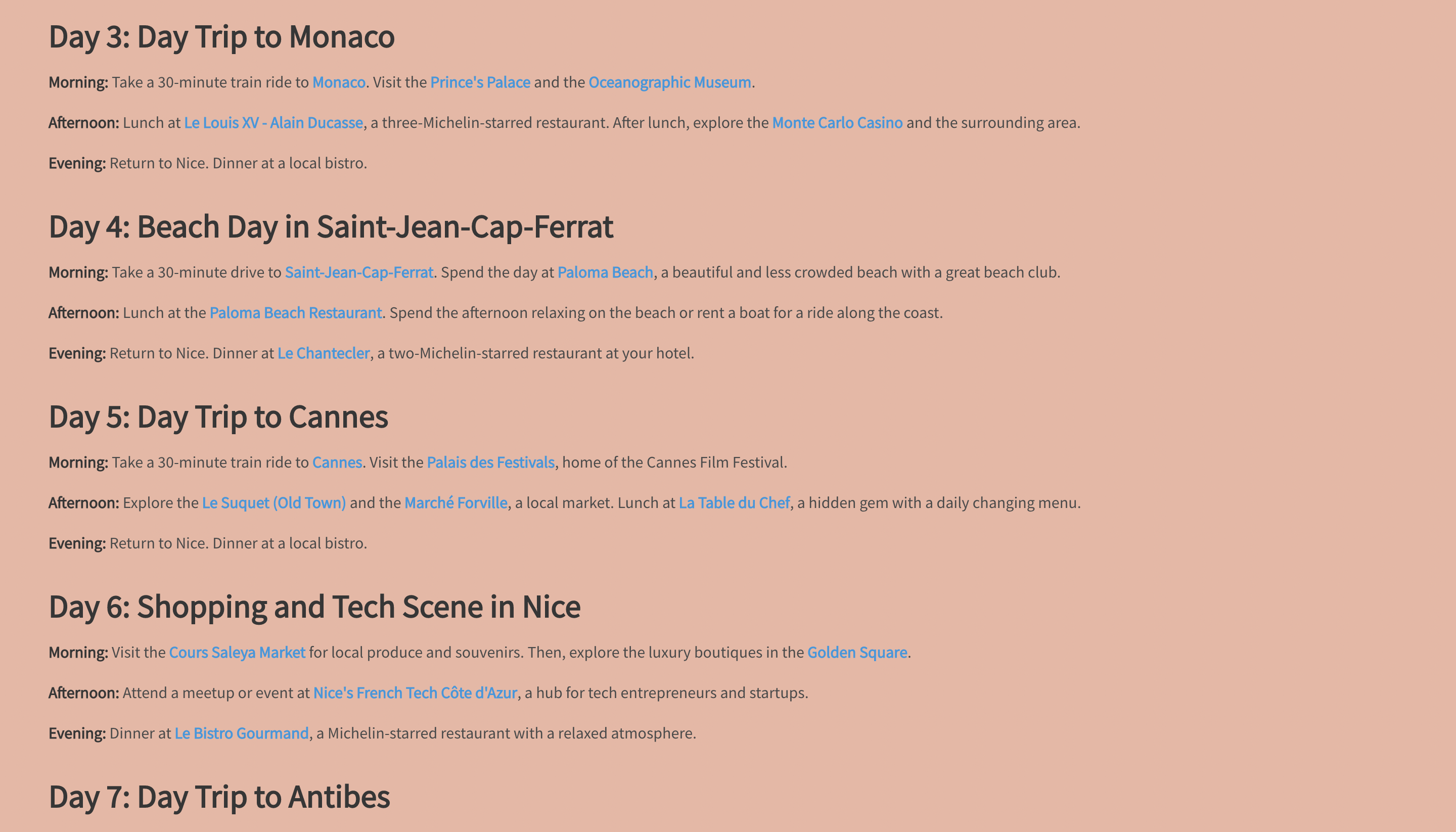 Trip Bespoke - Tailored trip itinerary and recommendations media 4