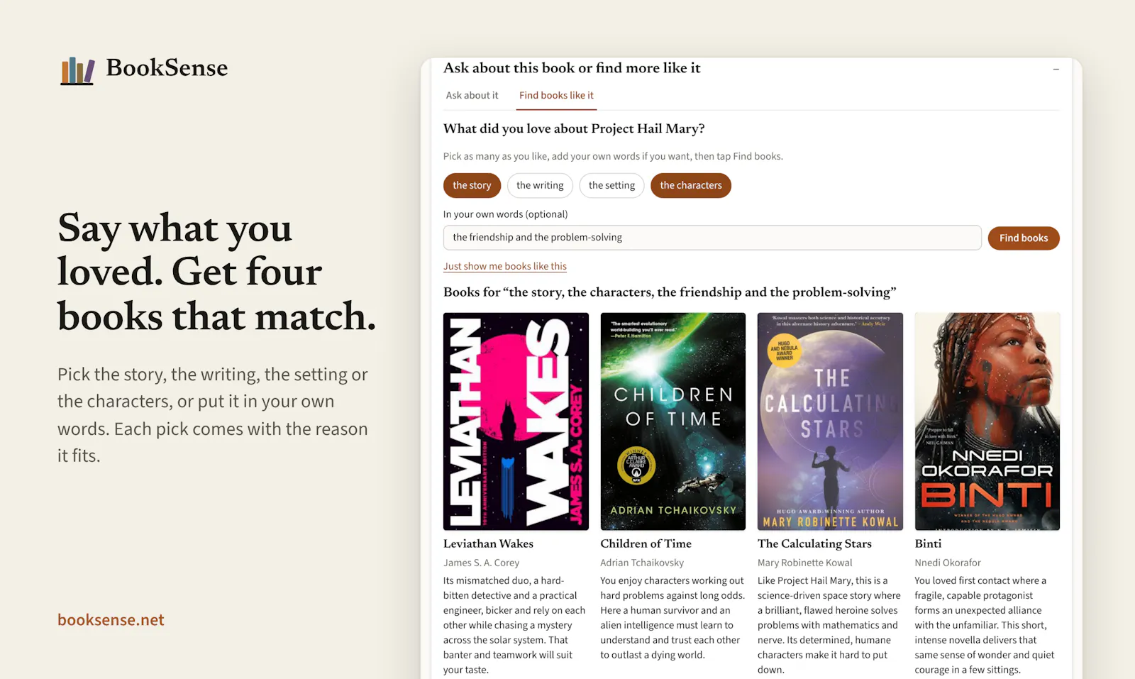 BookSense screenshot 2