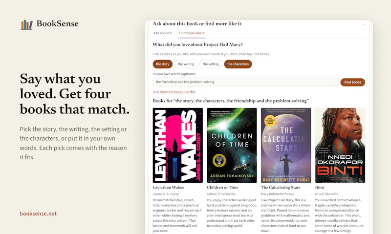 BookSense screenshot 2