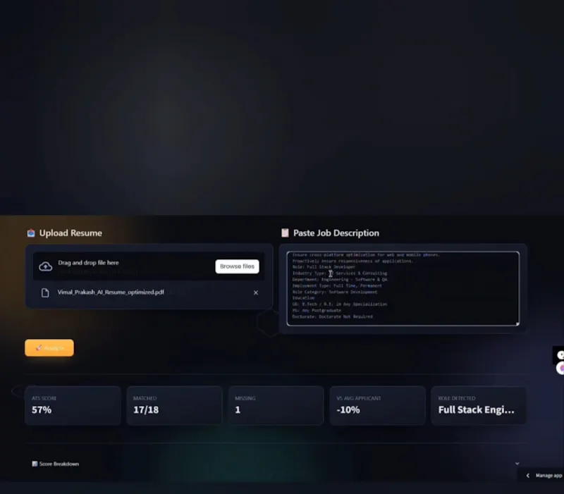 AI Resume Optimizer screenshot 2