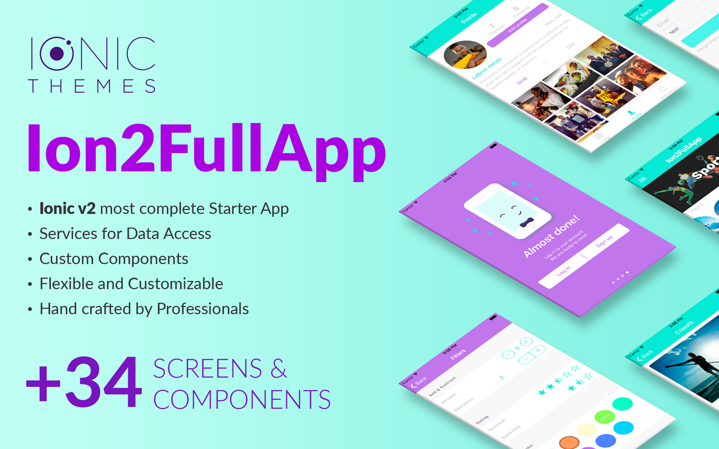 Ion2FullApp - Full Ionic 2 App Template gallery image