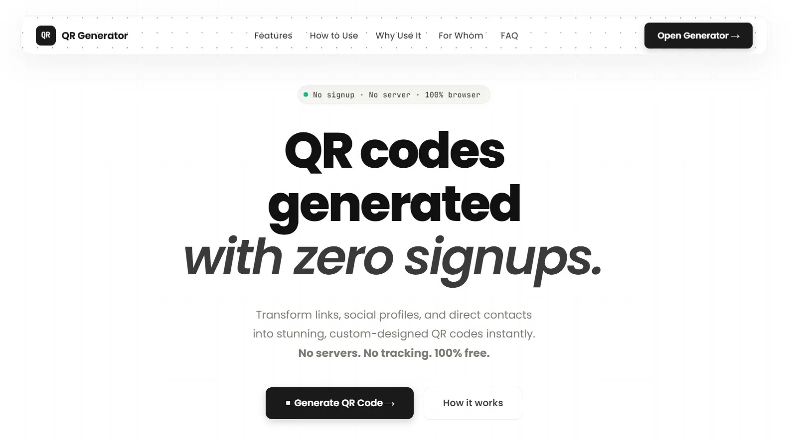 QRCode- Free Instant QR Code Generator product banner