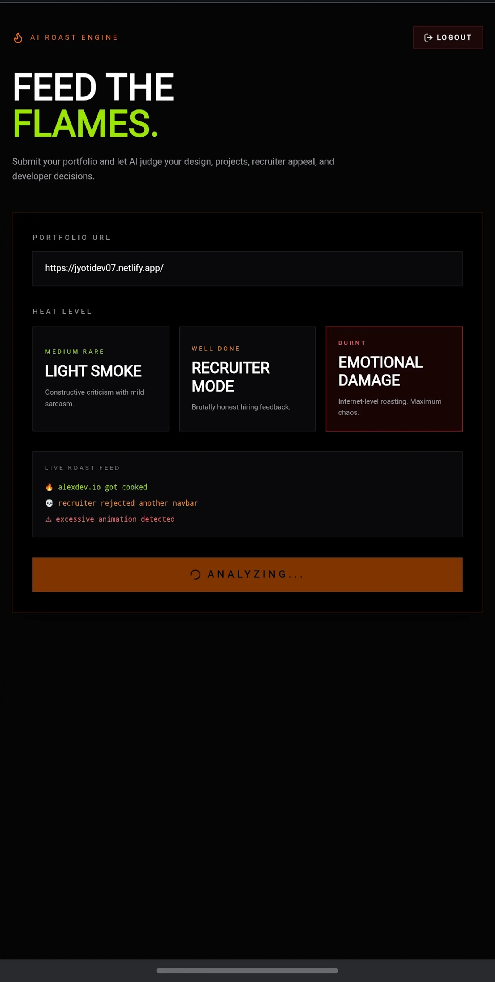 Roast.io screenshot 2
