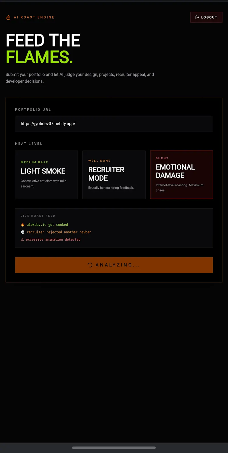 Roast.io screenshot 2