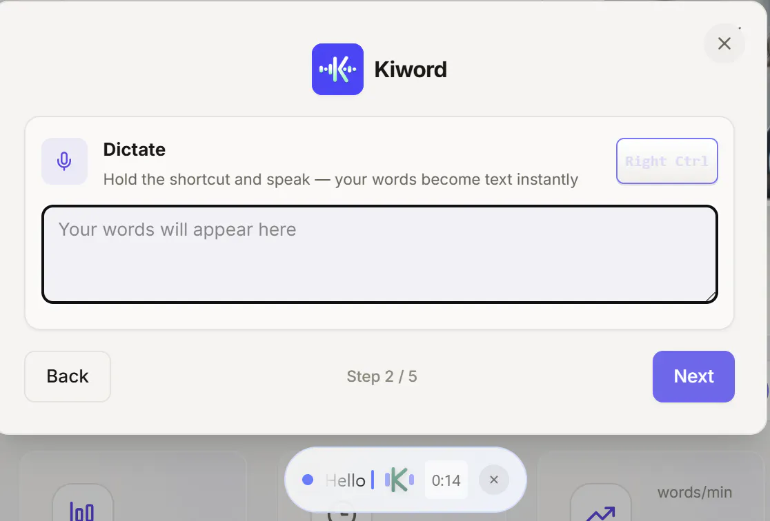 Kiword, Voice-to-text, translation gallery image