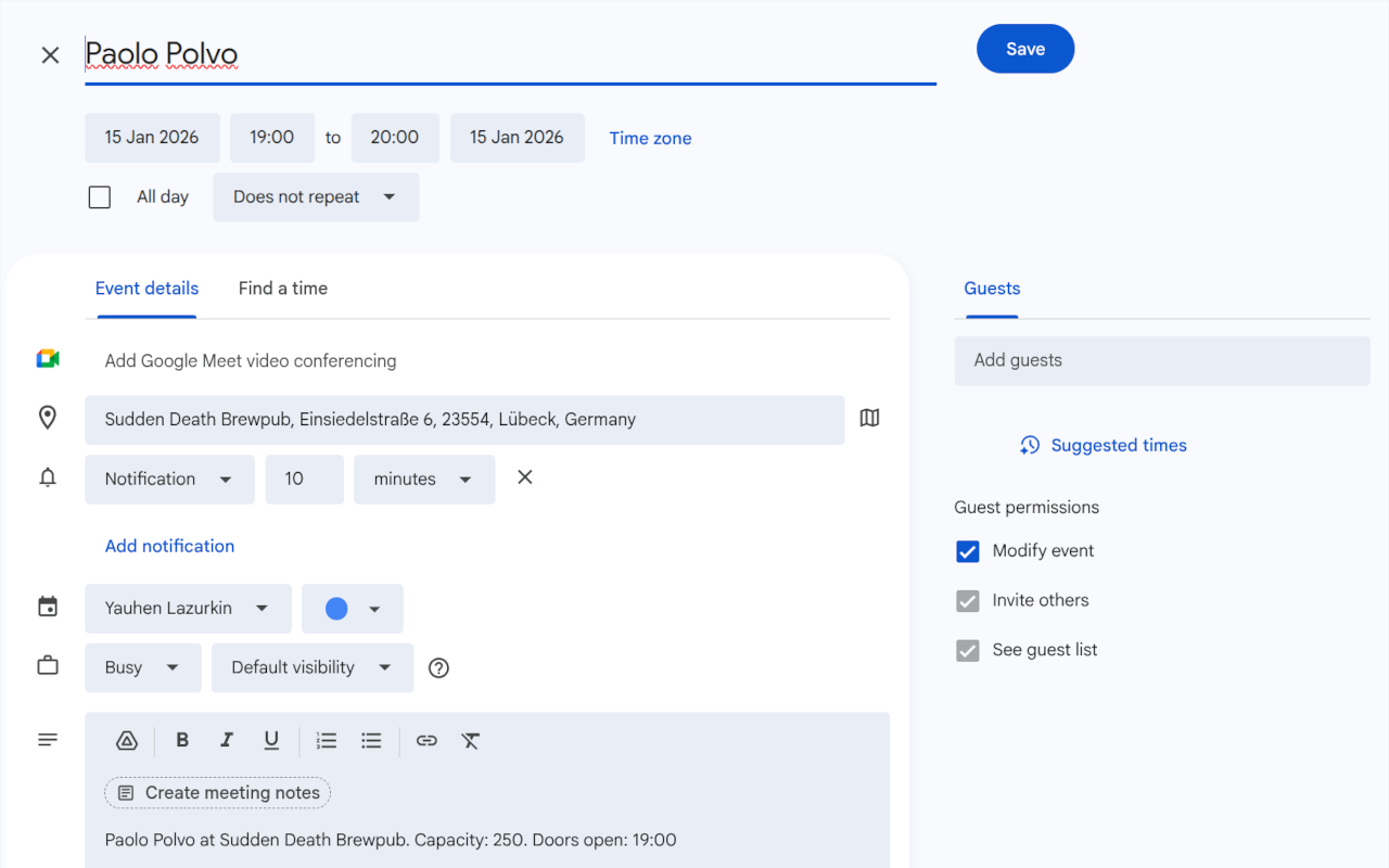 Text2Event - Screenshot 4 showing product features and functionality