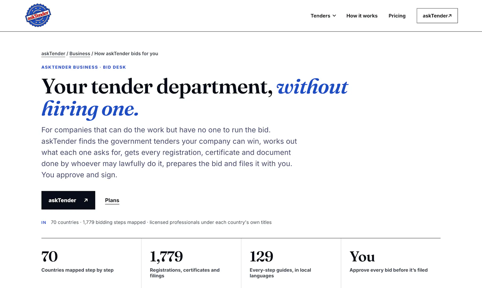 askTender screenshot 3