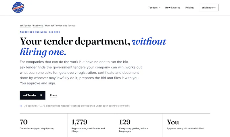 askTender screenshot 3