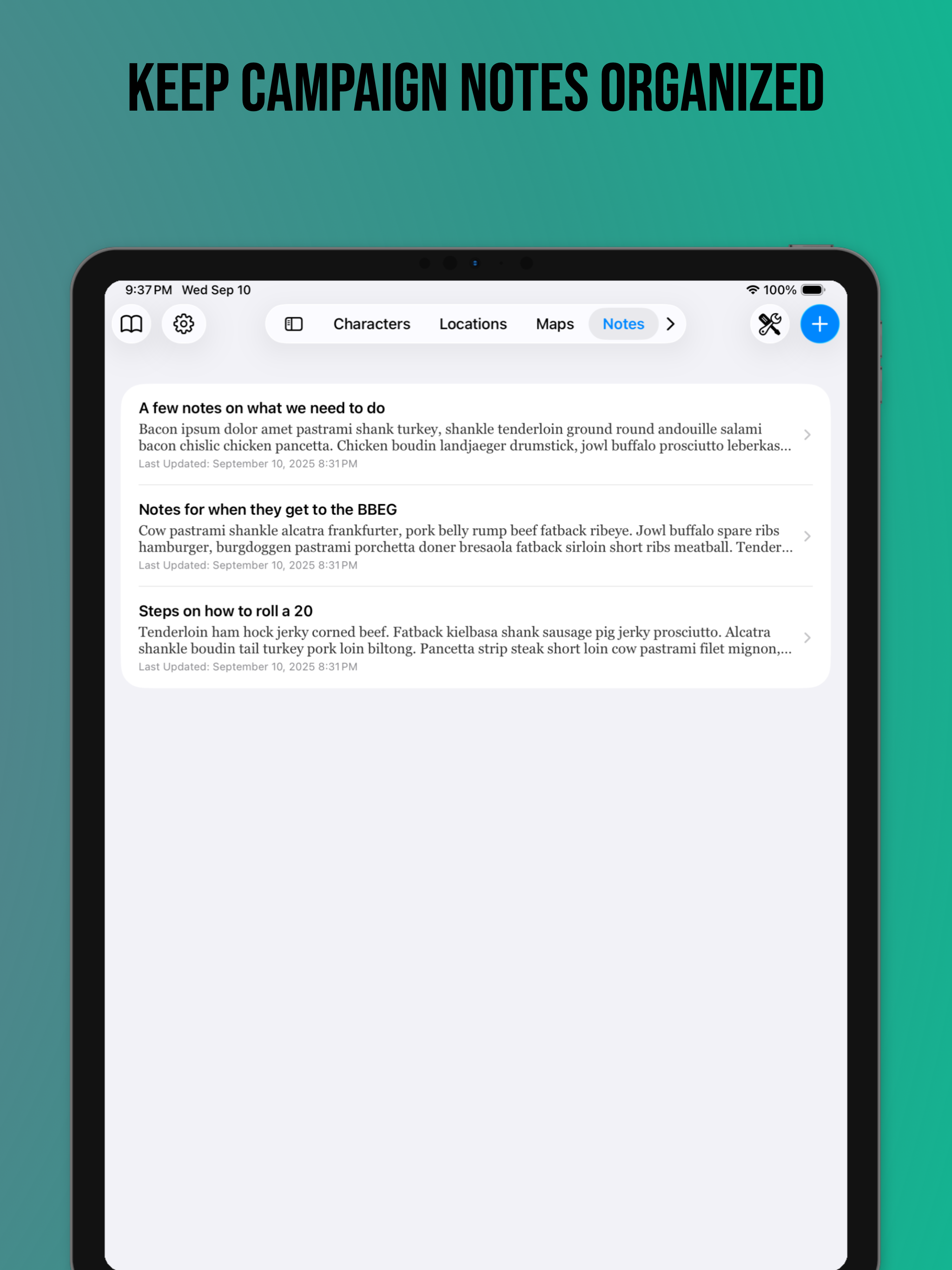 Sage RPG - Manage your TTRPG games and tools on all Apple Platforms medya 17