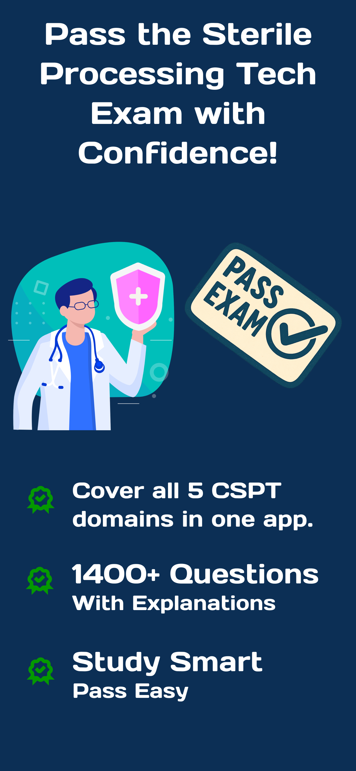 Sterile Processing Tech Exam - Main screenshot showing features and interface