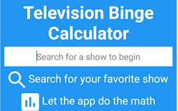 Television Binge Calculator media 3