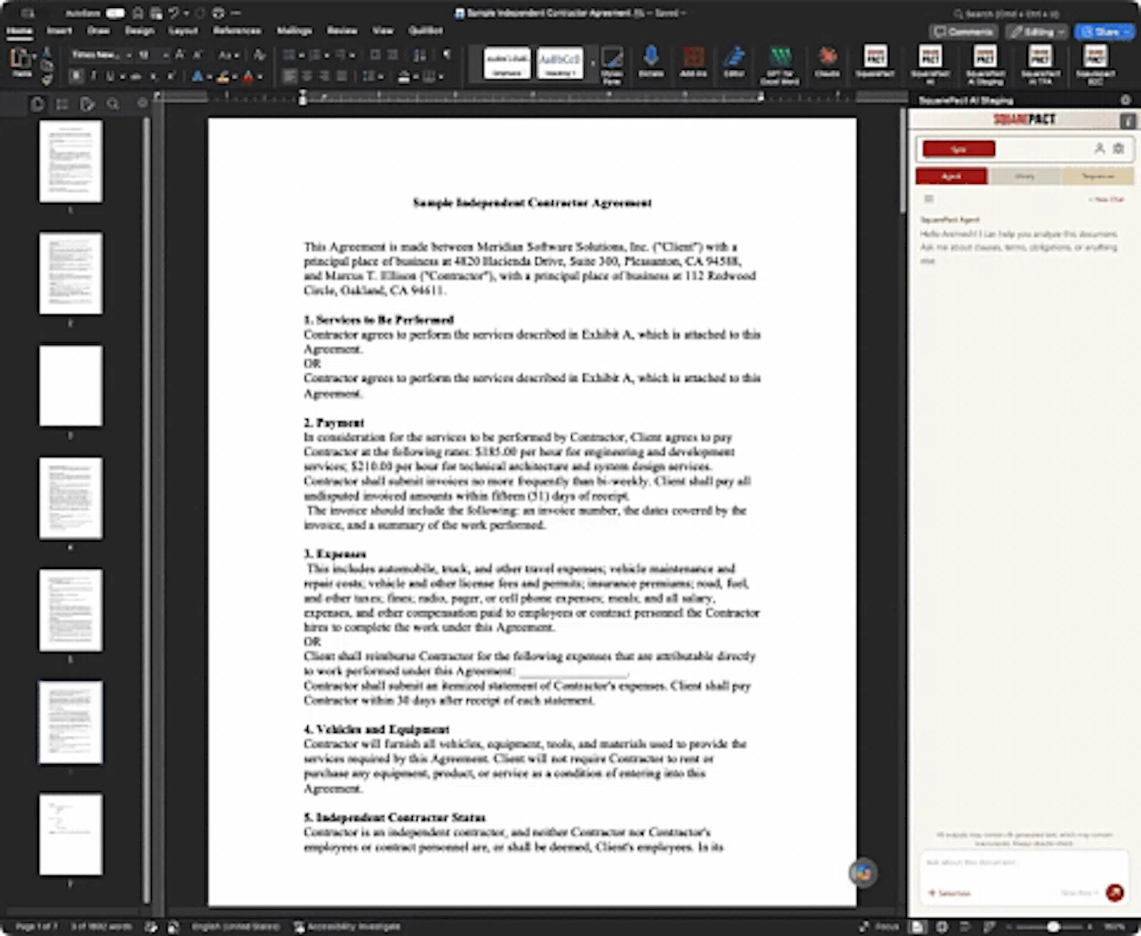 SquarePact - Run OpenClaw in Word screenshot 2