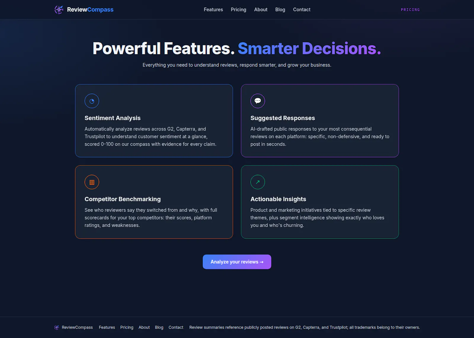 ReviewCompass screenshot 2