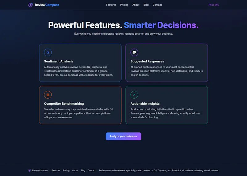 ReviewCompass screenshot 2