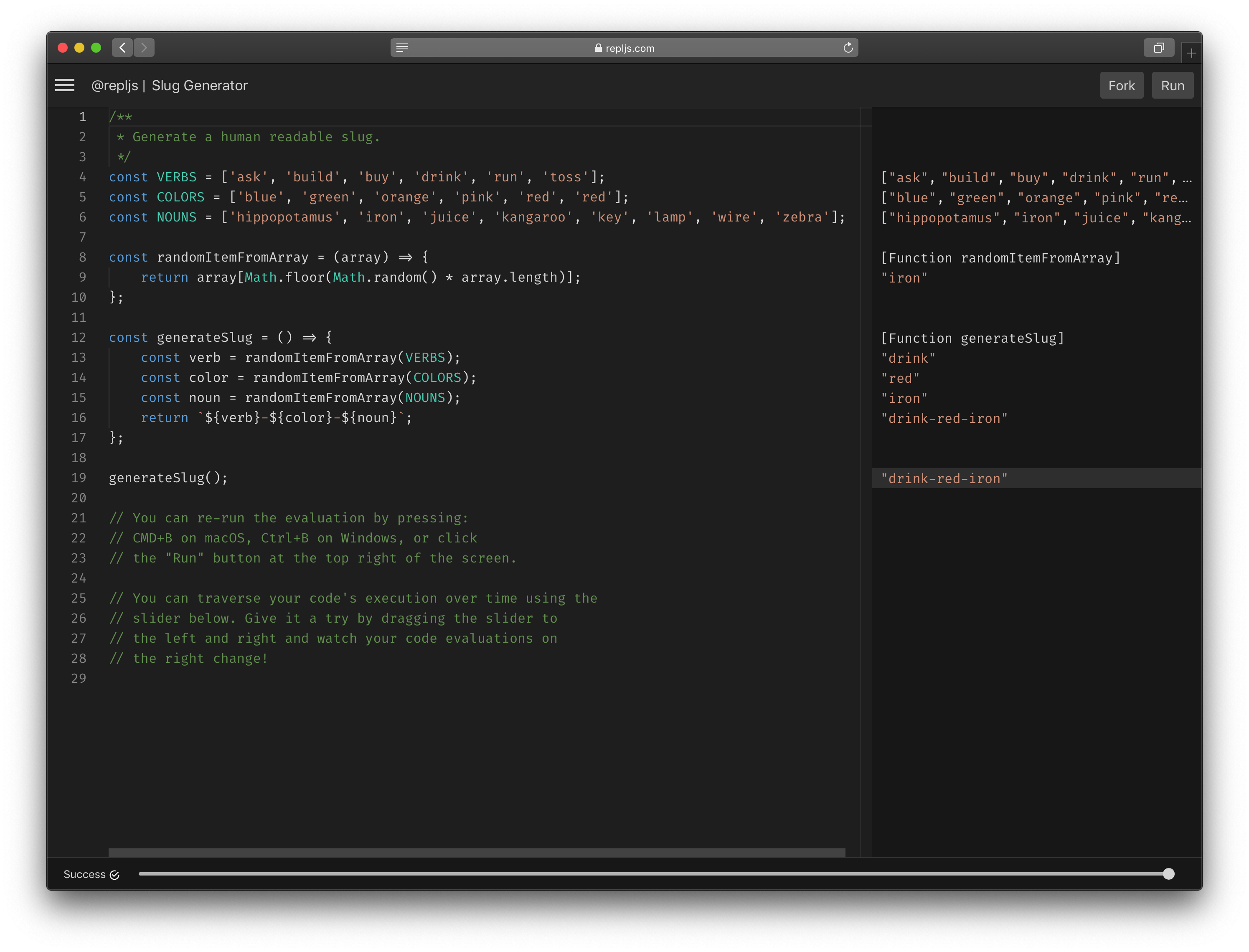 REPL JS gallery image