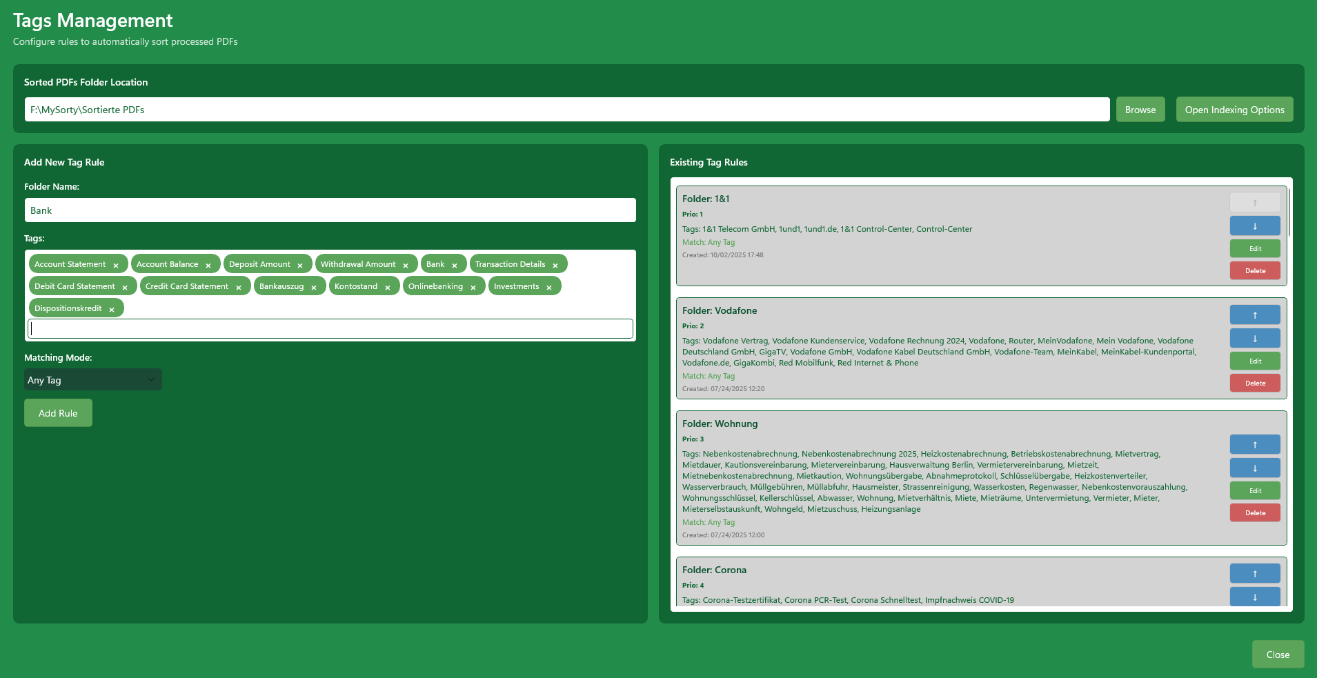 MySorty - Screenshot 3 showing product features and functionality