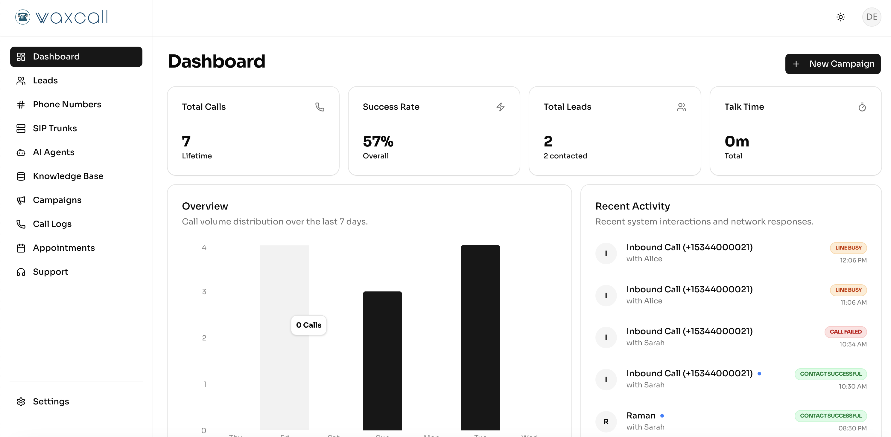 Waxcall Calling AI Agents gallery image