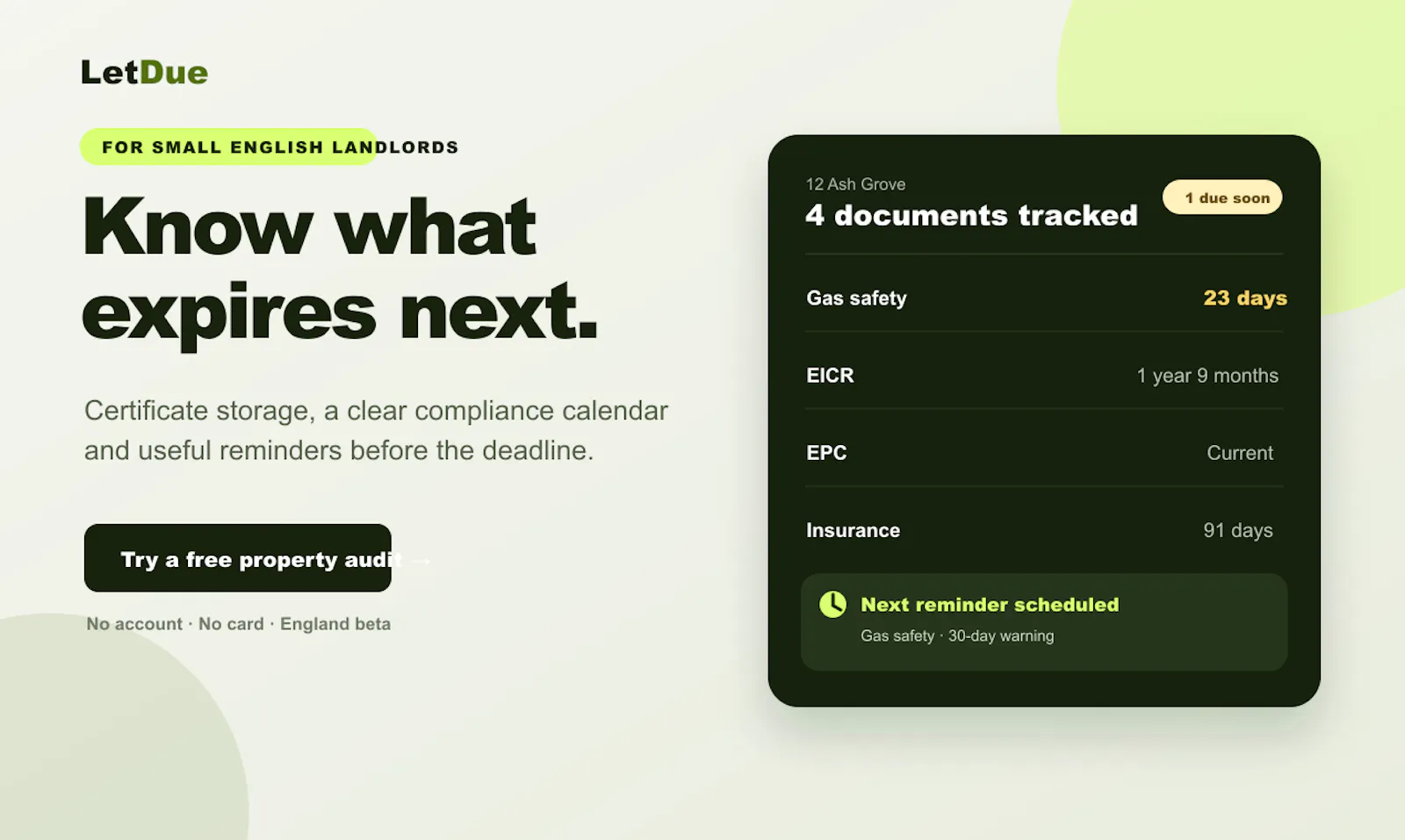 LetDue screenshot 1