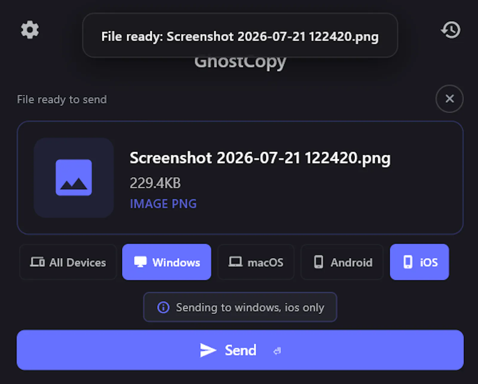 GhostCopy screenshot 2