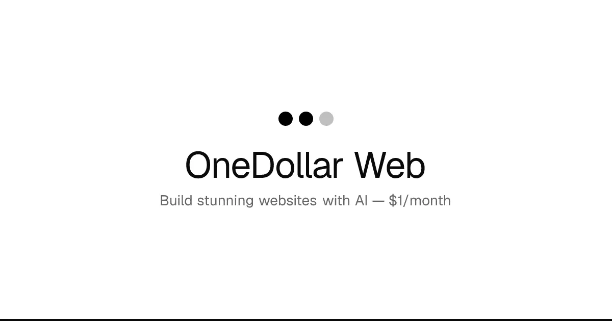 OneDollar Web のプロダクトバナー
